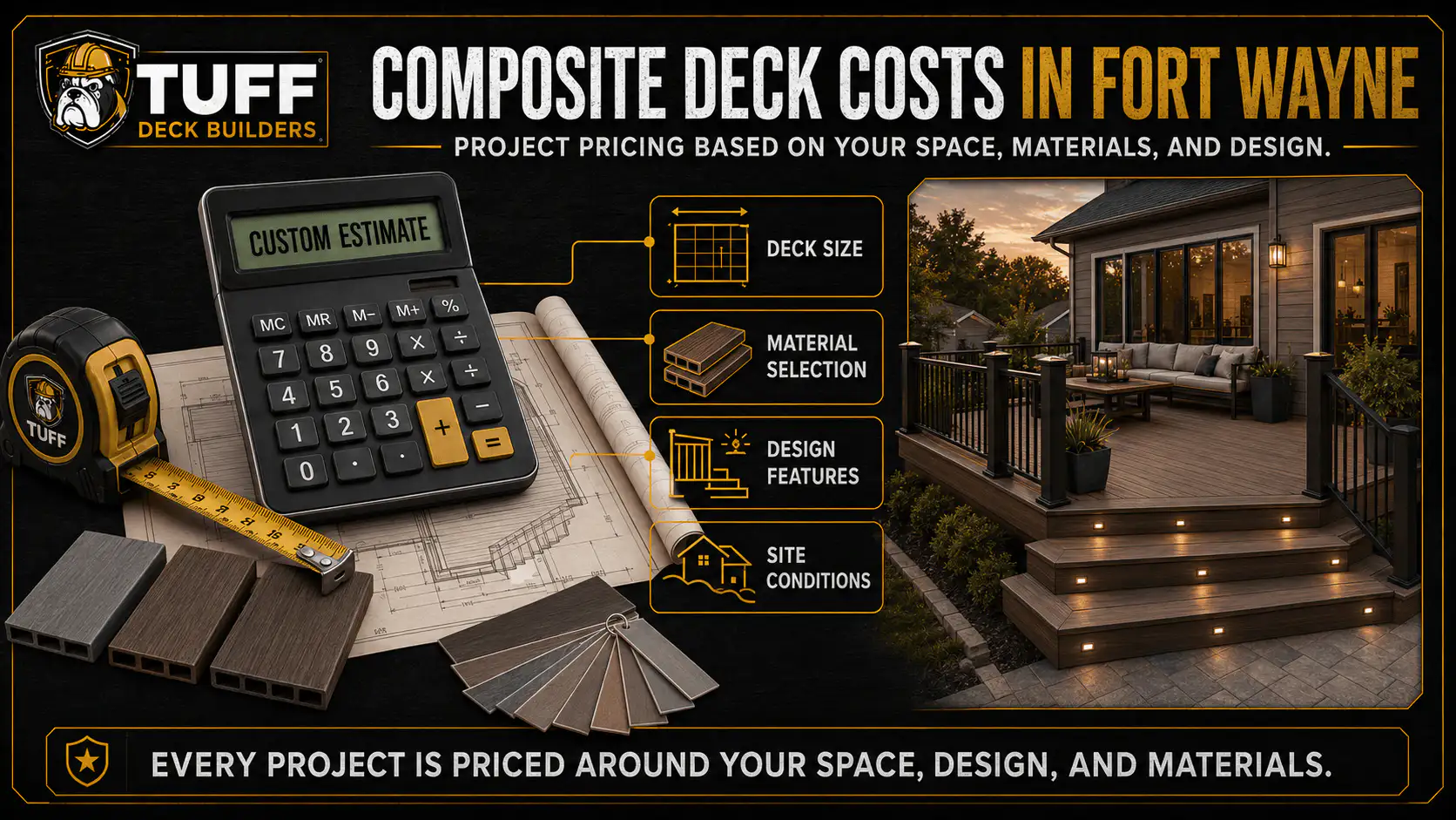 composite deck costs in fort wayne with Tuff Deck Builders