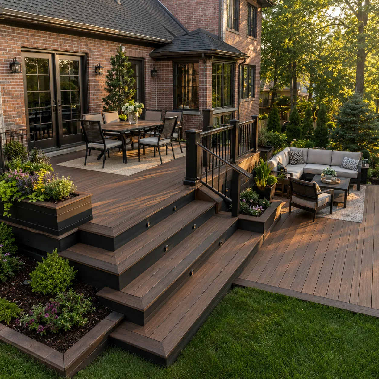 Finished residential outdoor space in Fort Wayne, Indiana