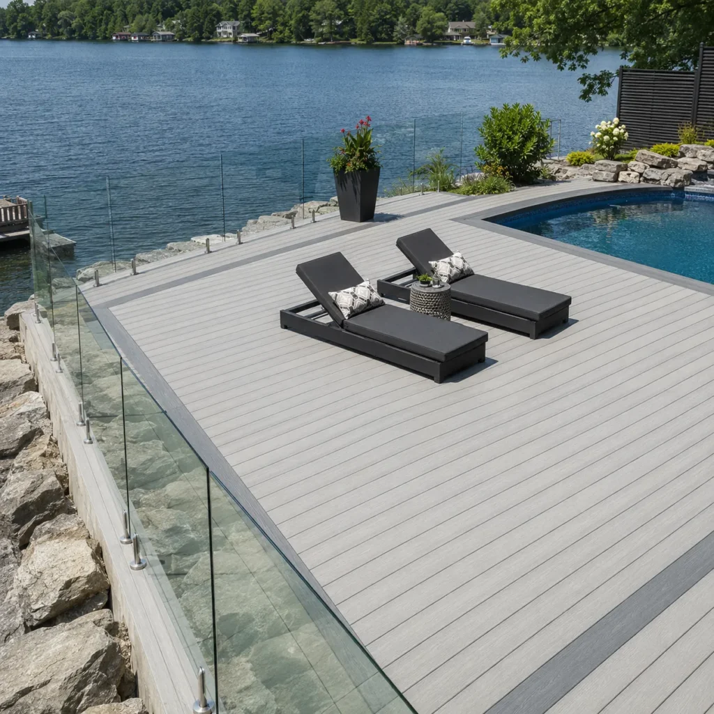 Low-maintenance composite deck installation for a Fort Wayne backyard