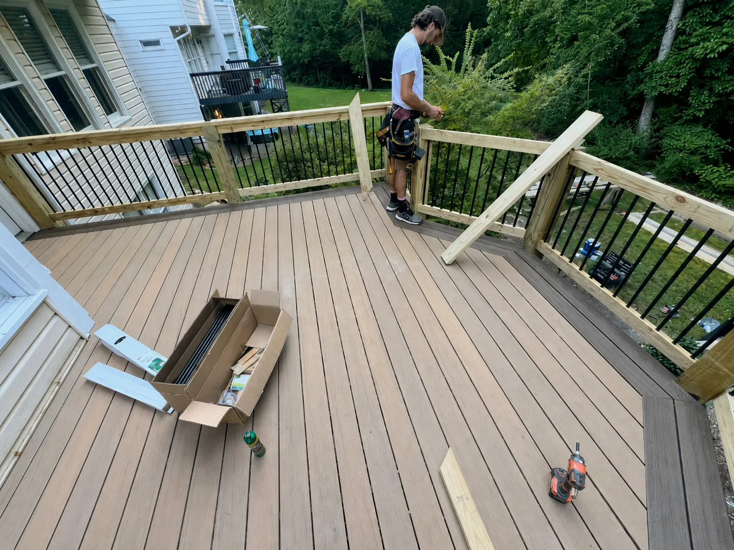Finished composite decking project near Fort Wayne