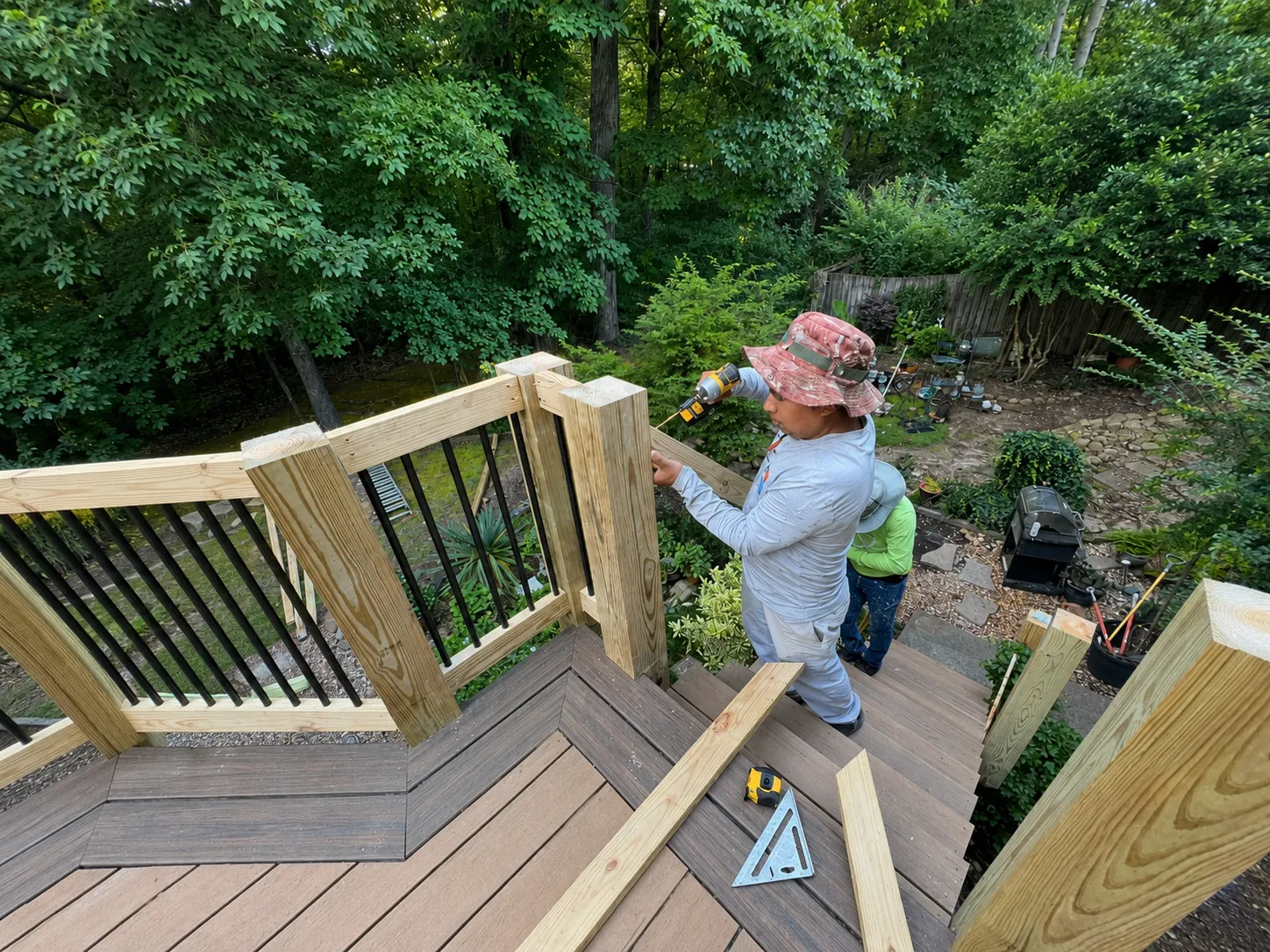Composite deck construction by Tuff Deck Builders Fort Wayne