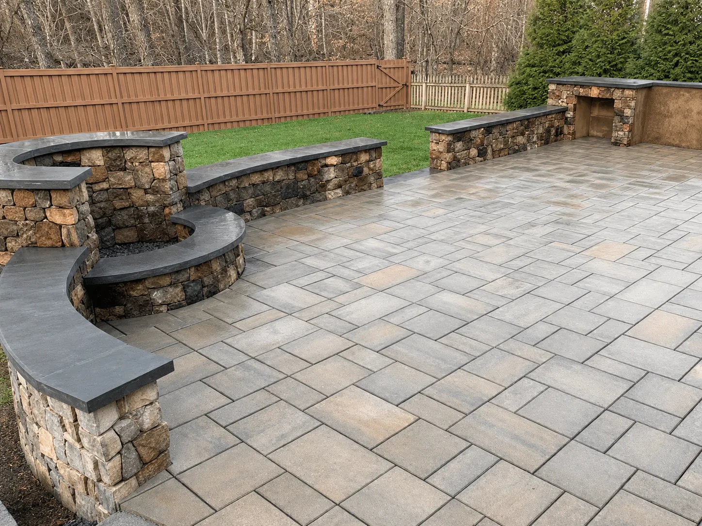 Patio installation completed by Tuff Deck Builders Fort Wayne