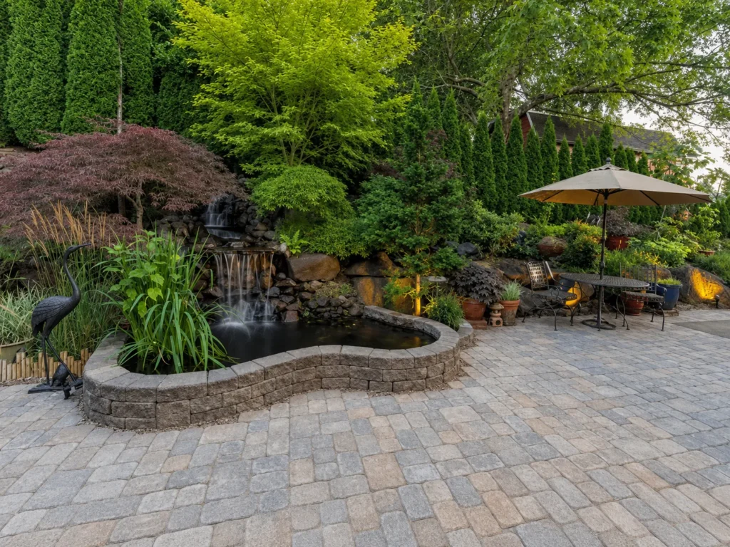 Recent patio construction project in the Fort Wayne area