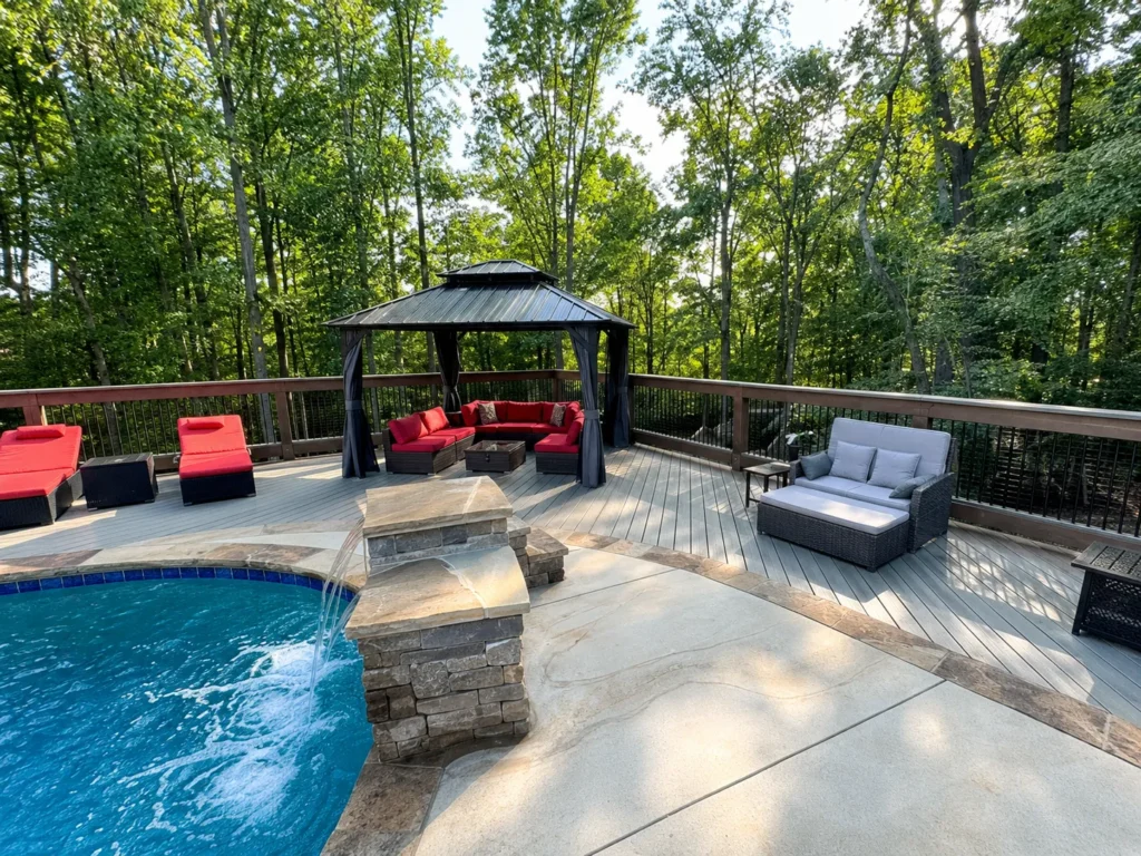 Recent pergola construction project in the Fort Wayne area