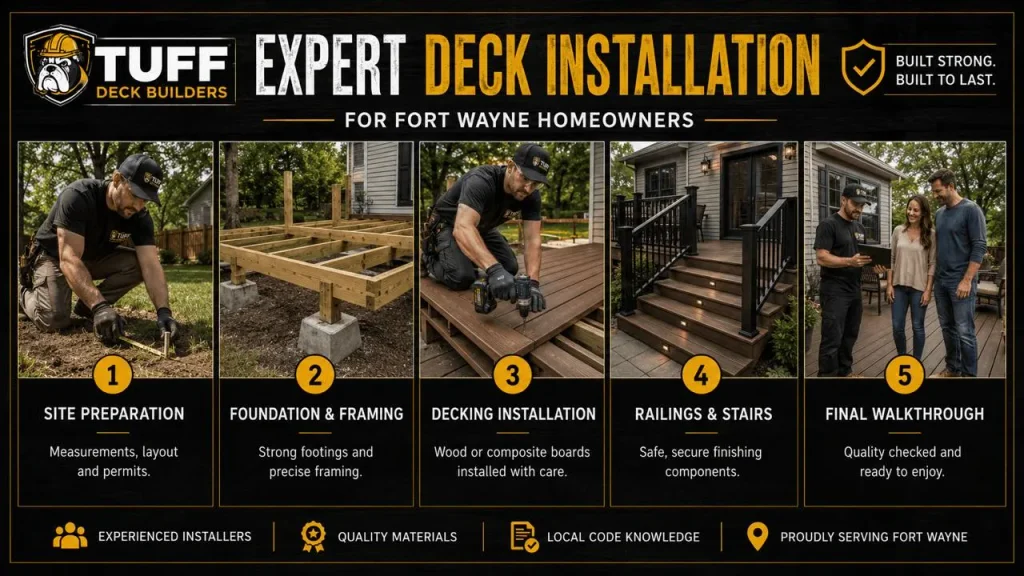 Tuff Deck Builders Fort Wayne Installation Proccess