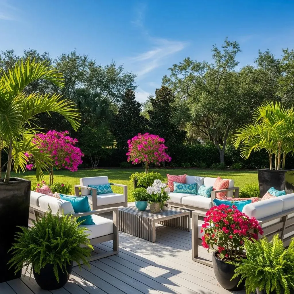 Custom outdoor living space in Fort Wayne designed around a local home