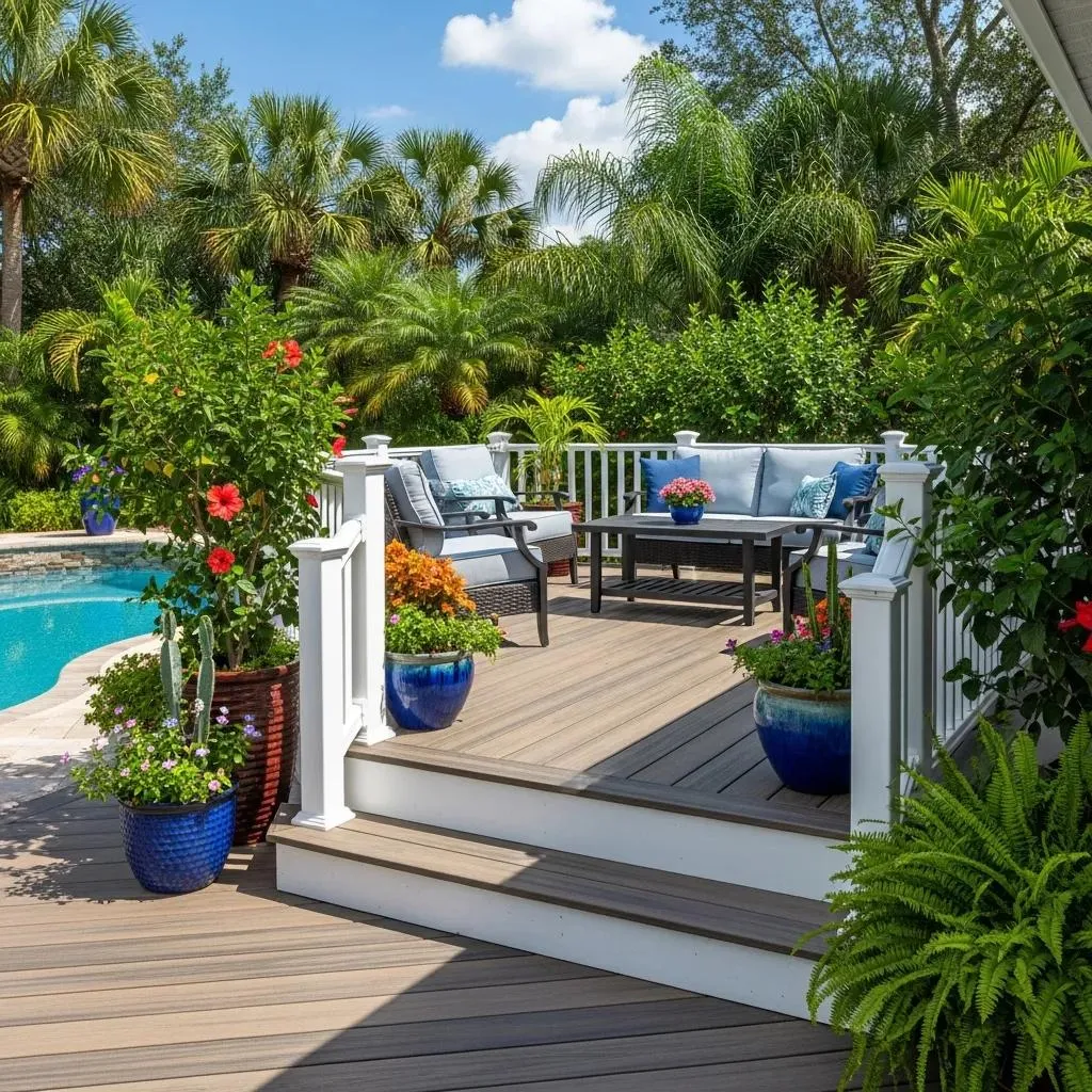 Custom deck builder services in Fort Wayne, IN for decks, patios, and porches