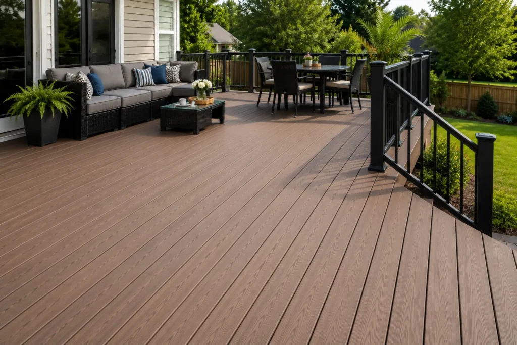 Trex composite deck installed by Tuff Deck Builders in Fort Wayne, IN