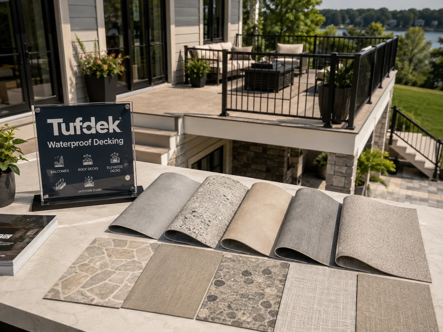 Tufdek waterproof vinyl deck installation in Fort Wayne, Indiana