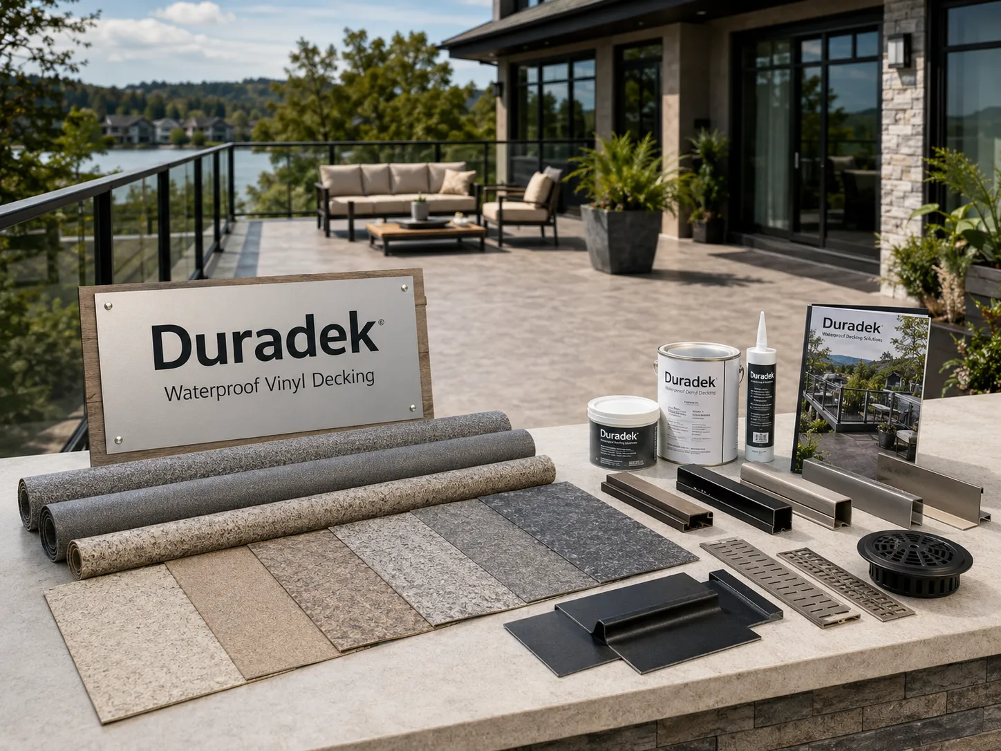 Duradek waterproof vinyl deck installation in Fort Wayne, Indiana