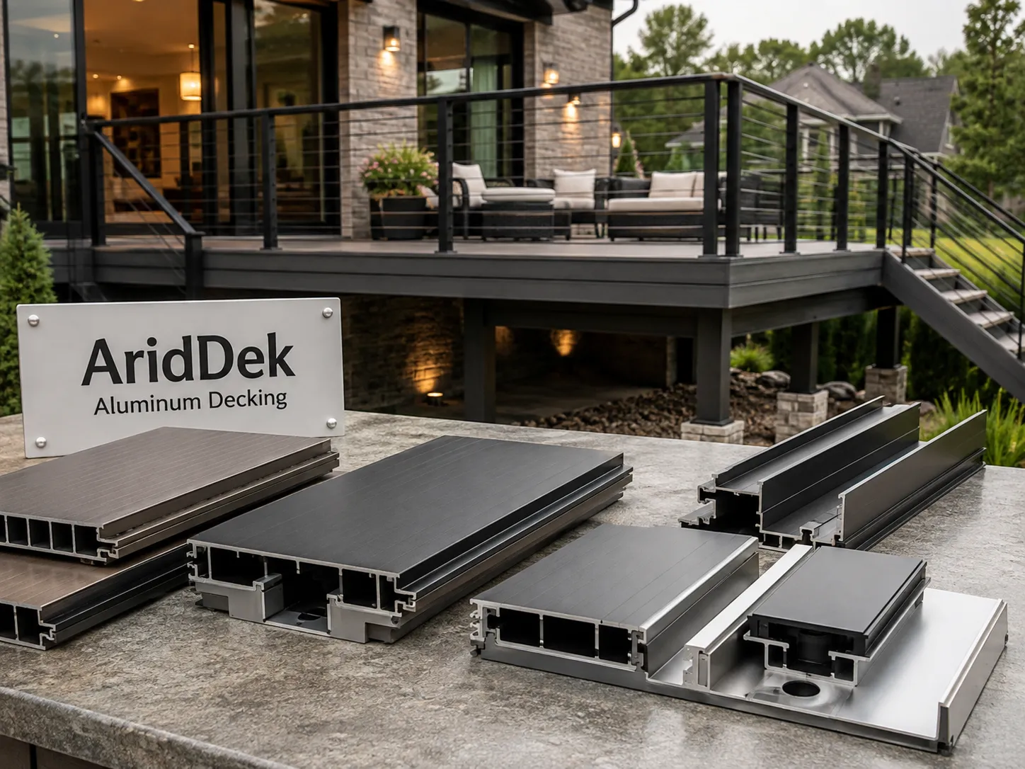 AridDek waterproof aluminum deck installation in Fort Wayne, Indiana
